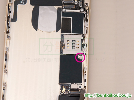 iPhone6分解29ロジックボードを外す(6)